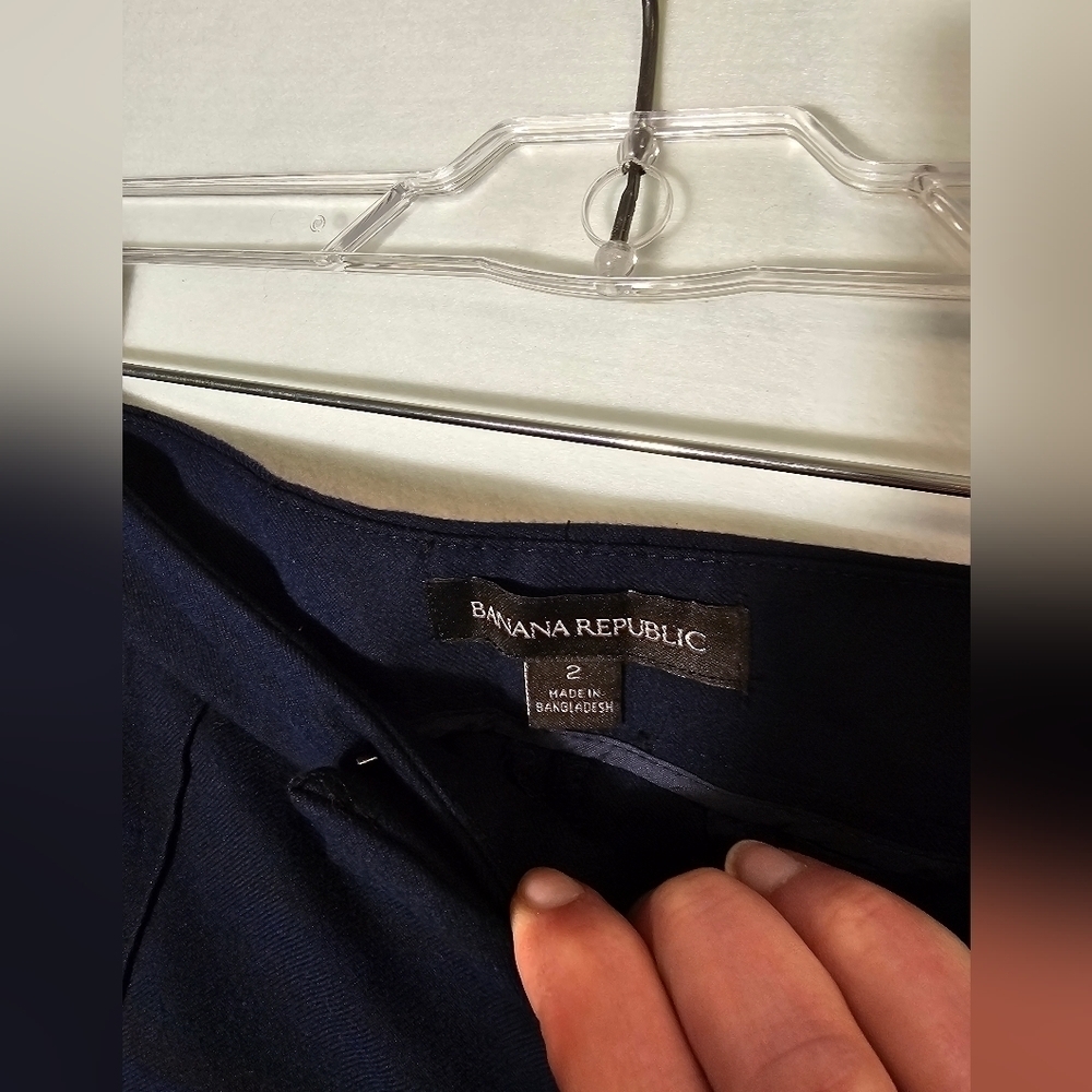 Banana Republic Navy Cropped Dress Pants Women's Size 2 - Picture 2 of 7